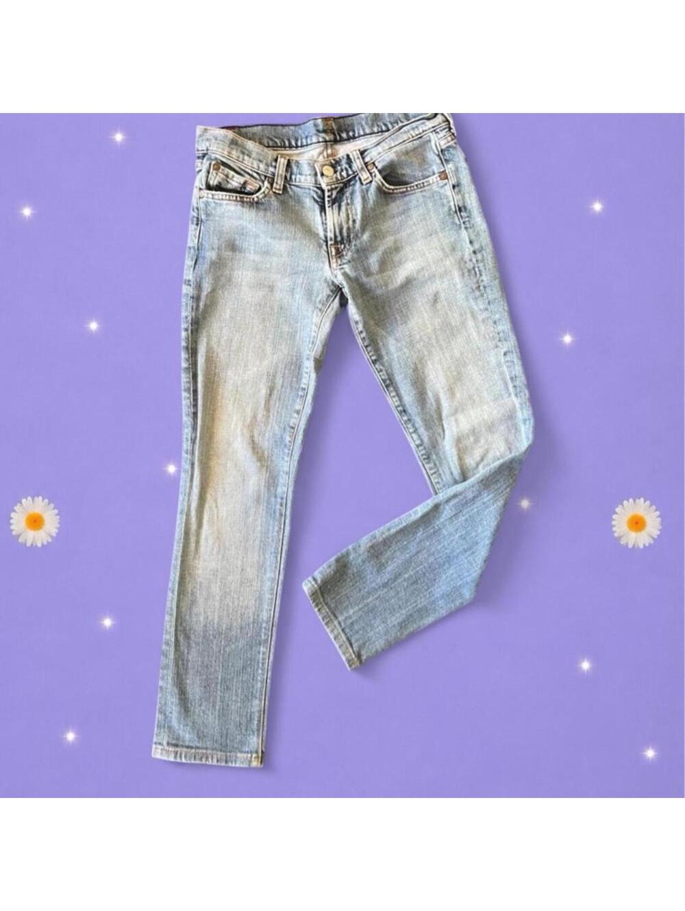 Vintage Y2K Seven For All Mankind Low Rise Bootcut Jeans 27 Waist 💙